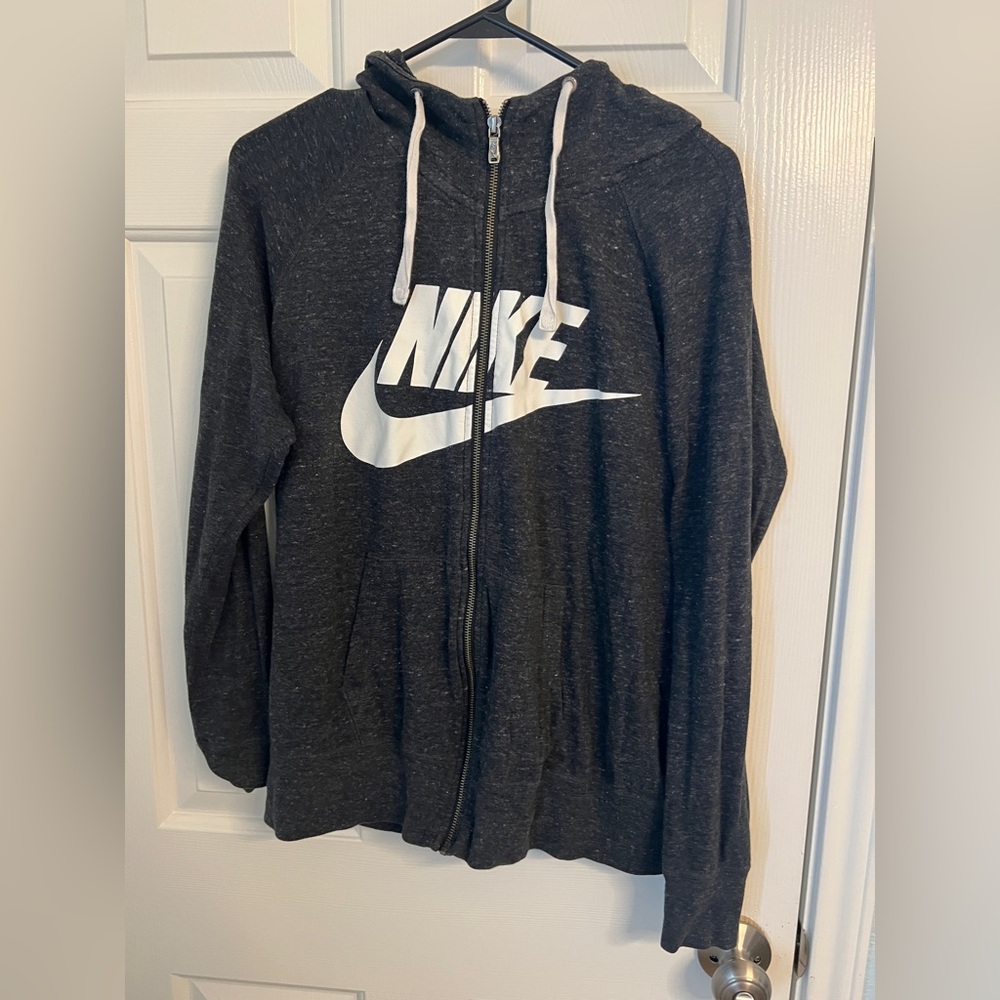 Nike Zip-Up Hoodie with White Logo